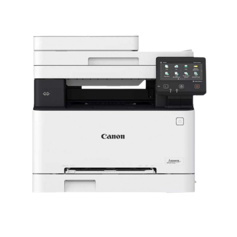 Canon Laser Color i-SENSYS MF657CDW : performances d'impression exceptionnelles avec vitesse jusqu'à 21 ppm, écran tactile couleur 12,7 cm, fonction recto verso automatique, WiFi intégré et capacité de 250 feuilles.